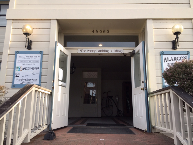 Entrance to the office of Timothy Oliver Stoen Attorney
